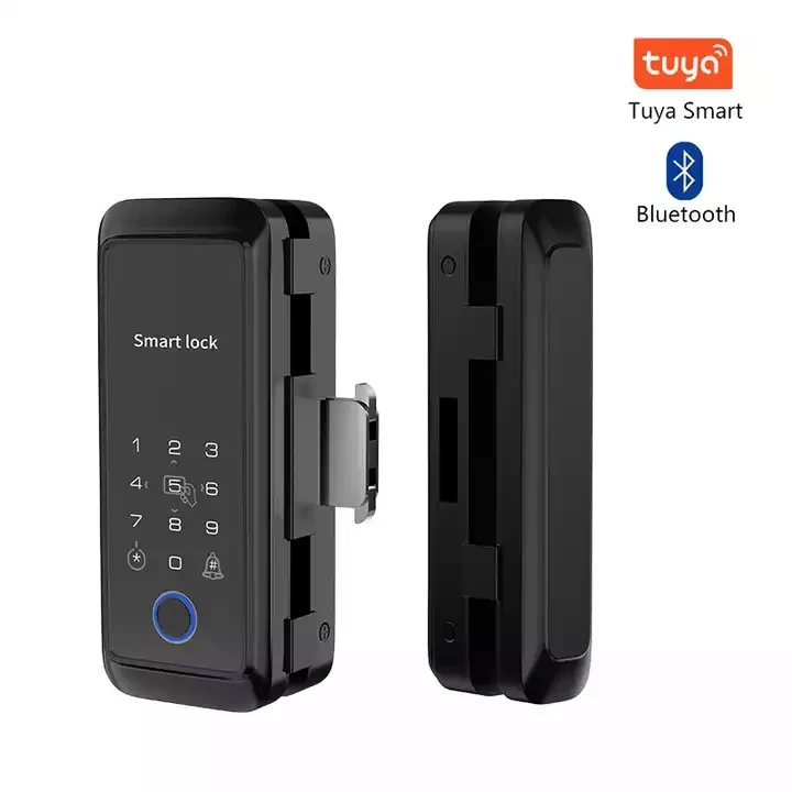 Smart Fingerprint Tuya Keyless Home Sliding Electric Lock Wifi App Tuya Smart Glass Door Lock