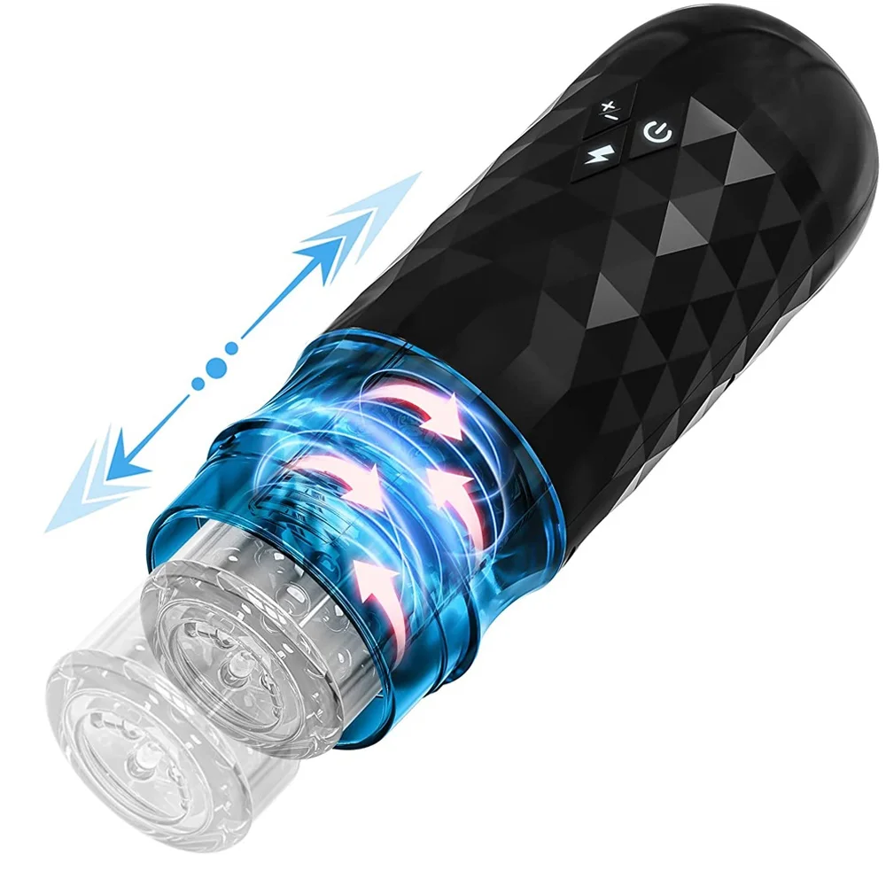 10 Thrusting and Rotating Modes Hands Free Masturbation Cup Adult Sex Toys  for Men