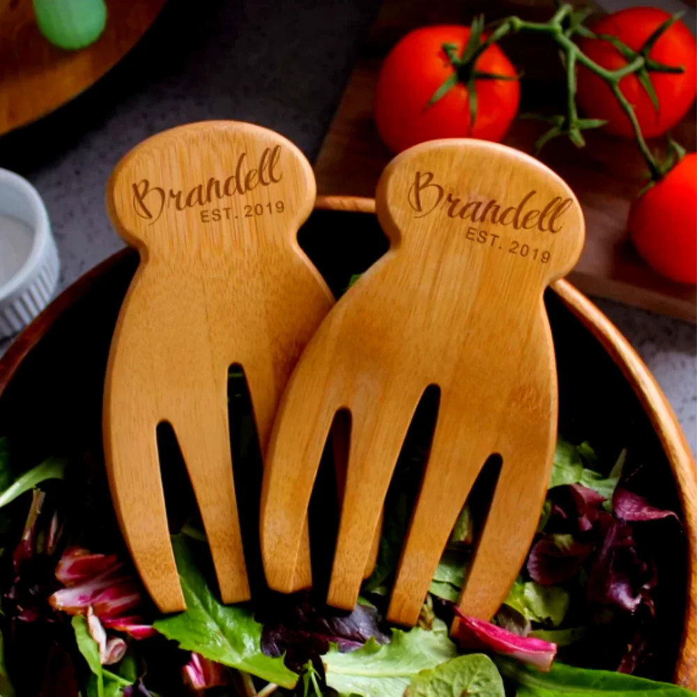 Eco Friendly Dessert Fork Wood Spoon Fork Salad Serving For Wedding Gift OEM Customized Made In Viet Nam Manufacturer