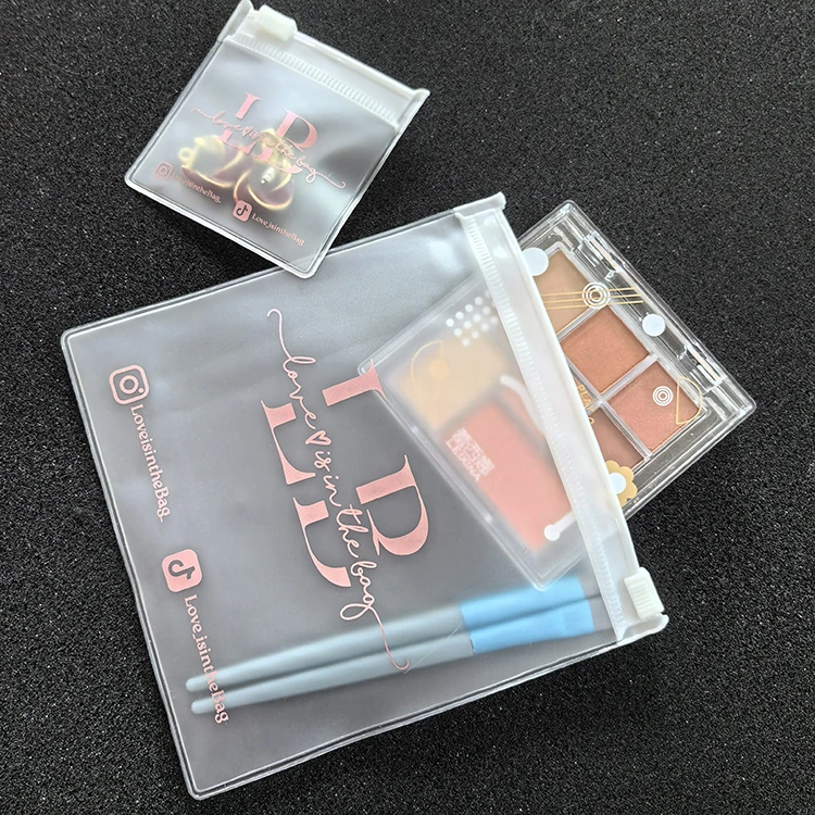 High reorder custom zipper bag with logo,small PVC zip packaging bags for jewelry earrings,plastic ziplock bags for cosmetics