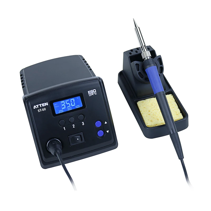 ATTEN 60W Soldering and Rework Station LCD Display Smart Thermostat Auto Sleep  Industrial Grade soldering iron station