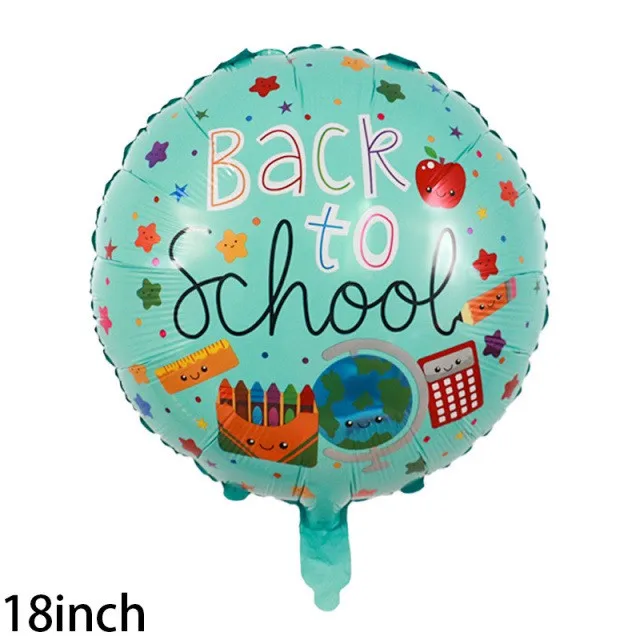 new design school season balloon School Bag Pencil Bus Children Back to School Theme Party Balloon