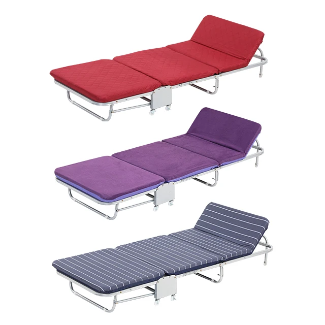 
 Супер производитель OEM цветная ткань современный стиль портативная мебель спальня гостиная доступная складная кровать  