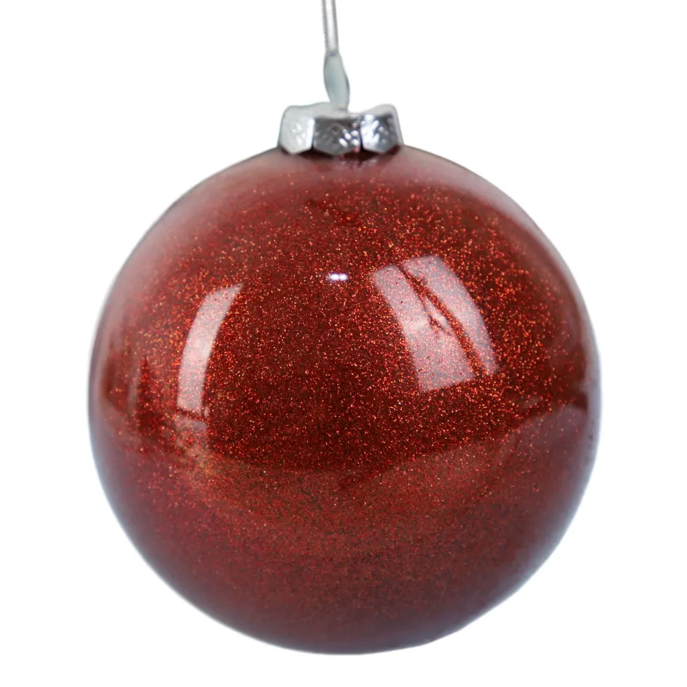 Wholesale 8cm red glass hollow christmas ball ornaments for christmas tree