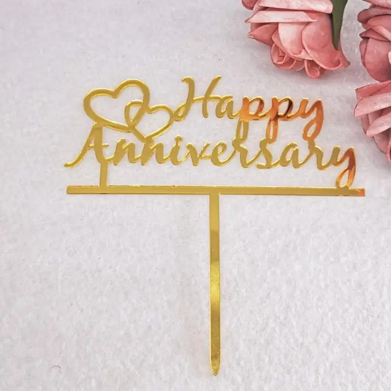 Acrylic Glitter Gold  Cake Topper Acrylic for happy birthday  congratulations Happy Anniversary party decorations