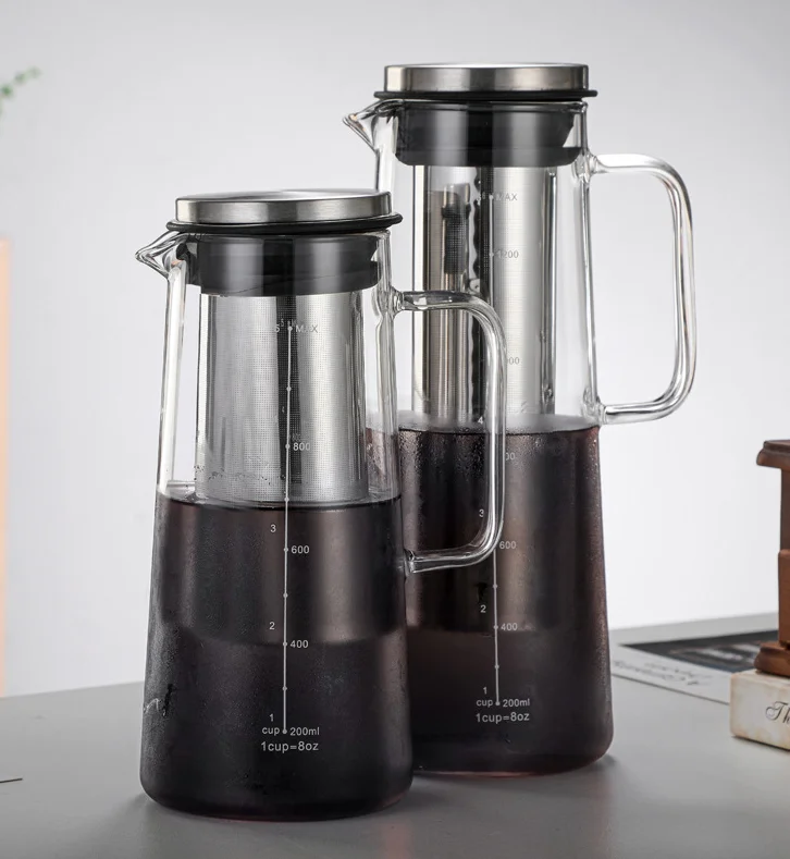 Coffee Tools Accessories Kit Set Glass Tea Pot Water Filter Jug Italian Iced Coffee Dripper Bottles Cold Brew Coffee Maker
