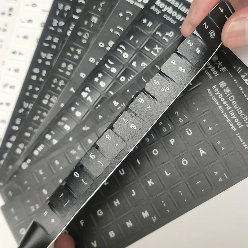 Корейские наклейки на клавиатуру ноутбука индивидуальный дизайн от производителя оптовая продажа с французским арабским