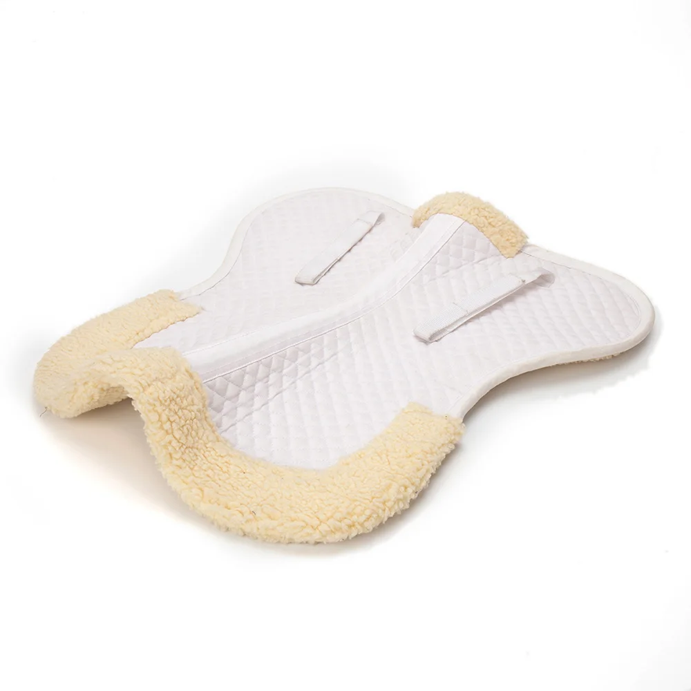 OEM белый ремешок из овчины хлопчатобумажная ткань английская покупка полуподушка для конных скачек верховая езда