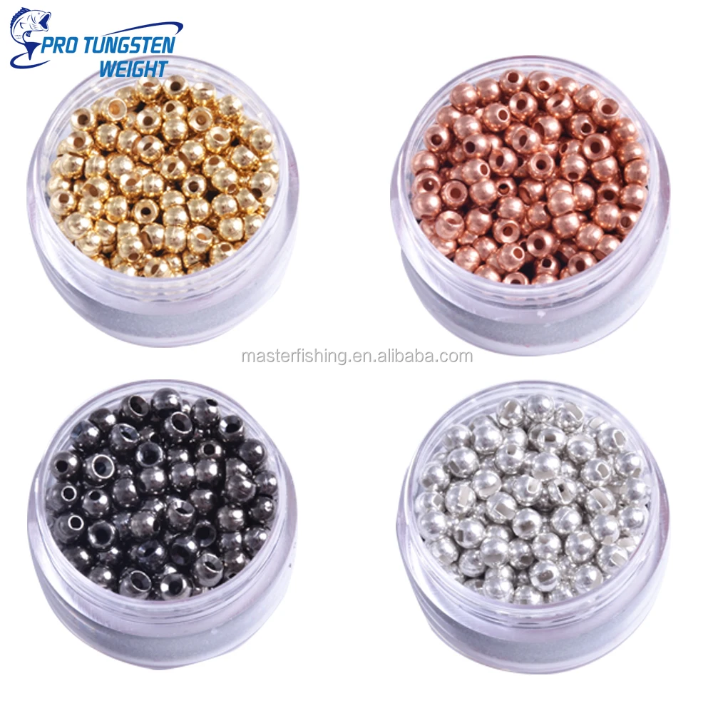 1.5-6.4mm Fly Tying Tungsten Beads Round Nymph Head Ball Fly Tying Material