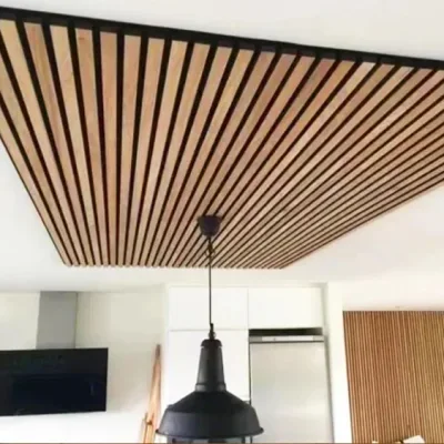 Wood grain decor acoustic panel ceiling living room studio piano room solid wood finish decorative panel back wall panel