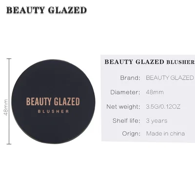 BEAUTY GLAZED Румяна для лица пудра румяна макияж щек минеральная палитра румян кисть Палетка крем натуральные
