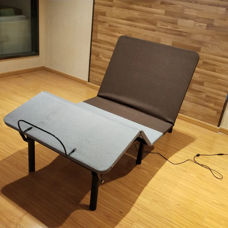 Hot Sale Fabric Cover Metal Structure Automatic Adjustable Single Folding Bed