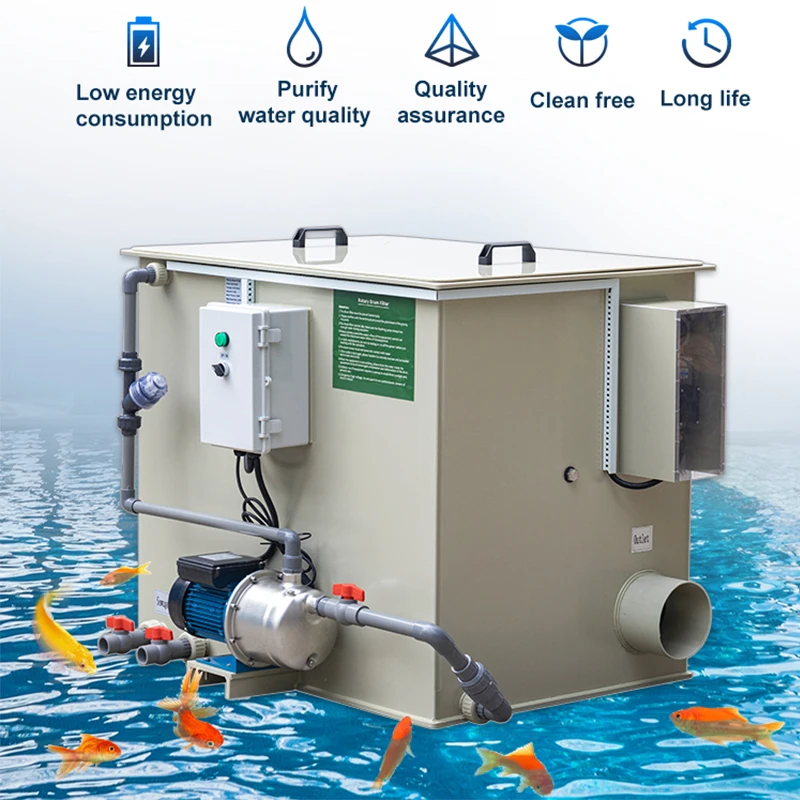 QihangRAS custom seawater rotating drum filter aquaculture fish pond water filter industrial rotary drum filter for fruit juice