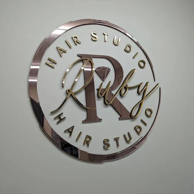 3D Acrylic Mirror Business Logo,Personalised Name Sign logo,Business office font logo,Wall Mounted Logo, Beauty Salon logo sign