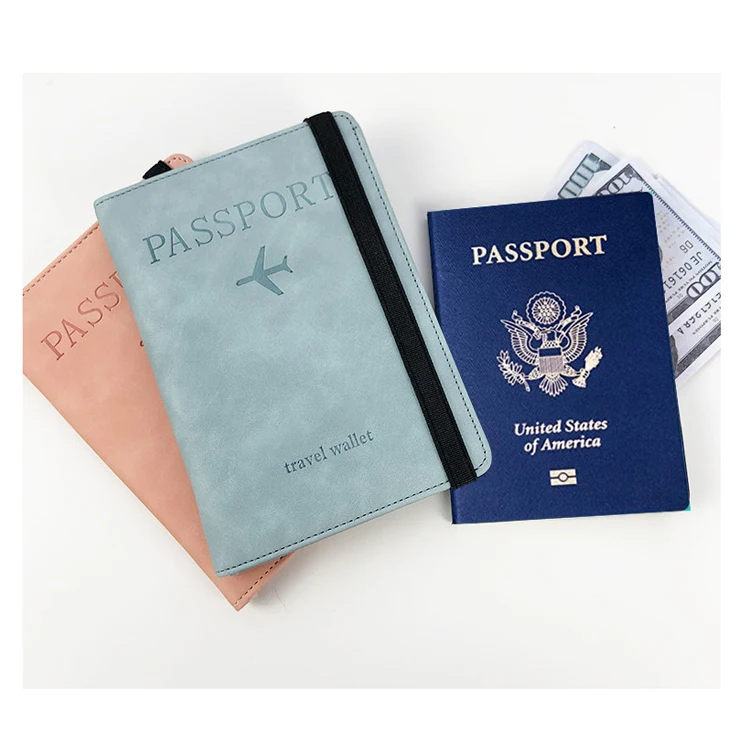 Hot Sale Low Price Customized Travel Pu Leather Passport Cover Card Wallet Holder Rfod Blocking Passport Holder