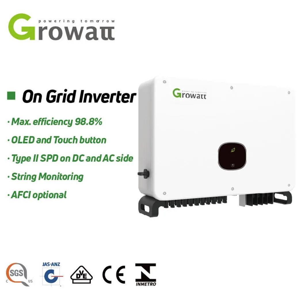 Growatt Max Series 50KW 60KW 70KW 80KW On Grid 3 Phase Commercial Solar Inverter