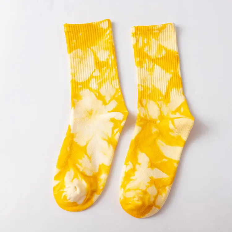 Custom Logo Embroidery Cotton Crew kids Tie Dye Socks Children Kids