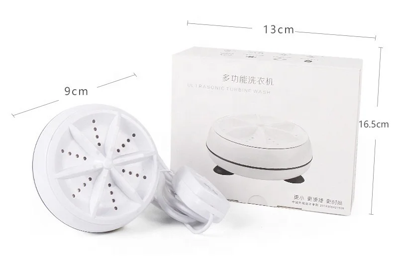 Ultrasonic Turbo Washing Machine Laundry Portable Travel Washer Air Bubble And Rotating Mini Washing Machine