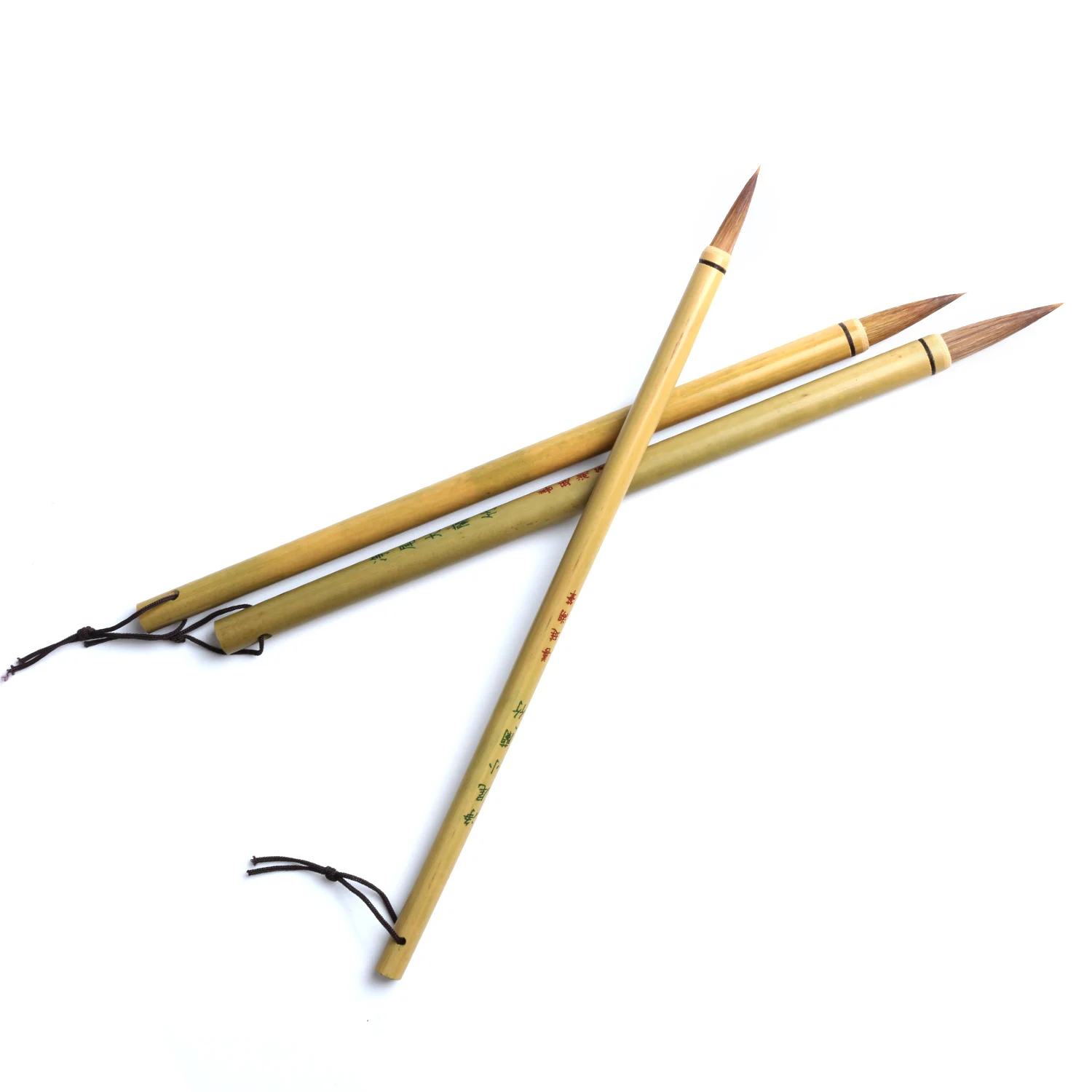3 Pieces Chinese Calligraphy Writing Brush Set  Chinese Painting Brush with bamboo handle