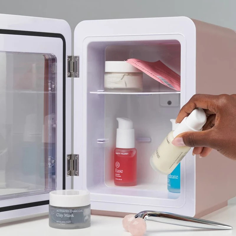 Hot Sale Household Small Makeup Cosmetic Box Electric Refrigerator Portable Mini Beauty Frigo Skin Care Table Top Fridge For Car