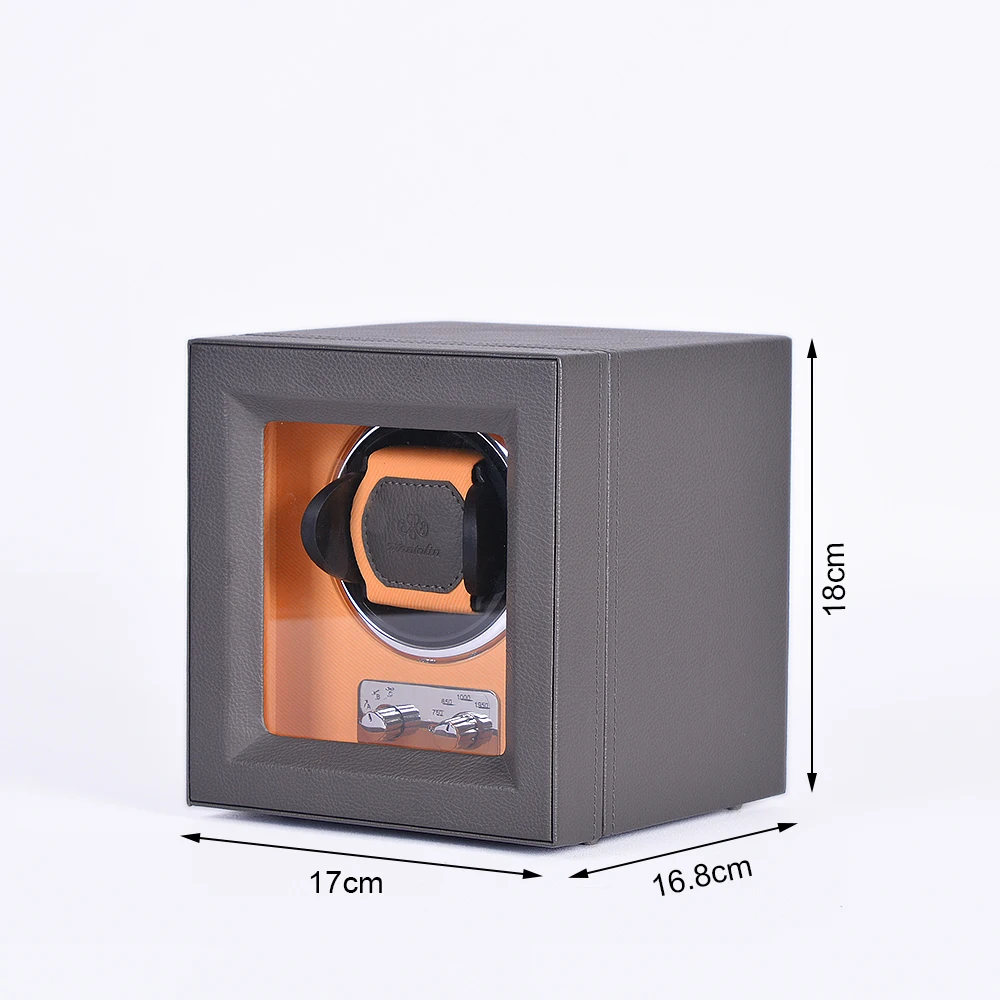 Luxury Automatic Watch Winder 1 Slot PU Leather Case Safe Storage for Watches