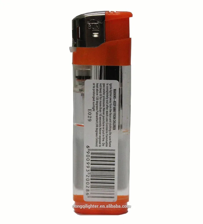 disposable transparent electric cigarette lighter with sticker