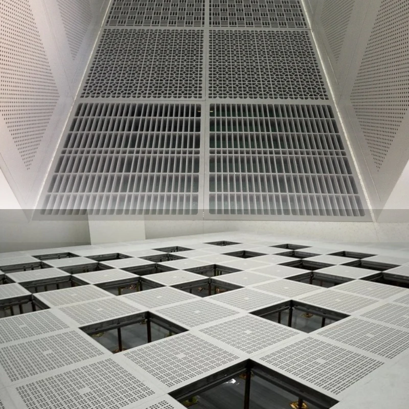 Majet Aluminum perforated floor rais access floor raised panel offical airflow tile with fan raised floor