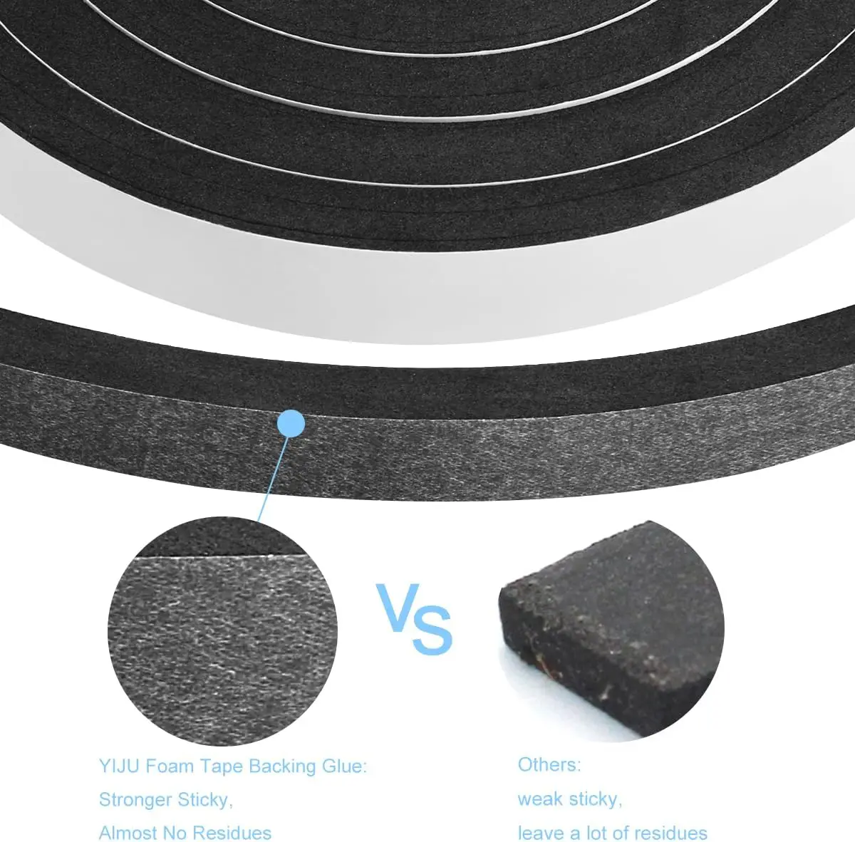 Expanding sealing tape Foam Strips with Adhesive Neoprene Weather Stripping High Density Closed Cell Foam Tape Seal for Doors