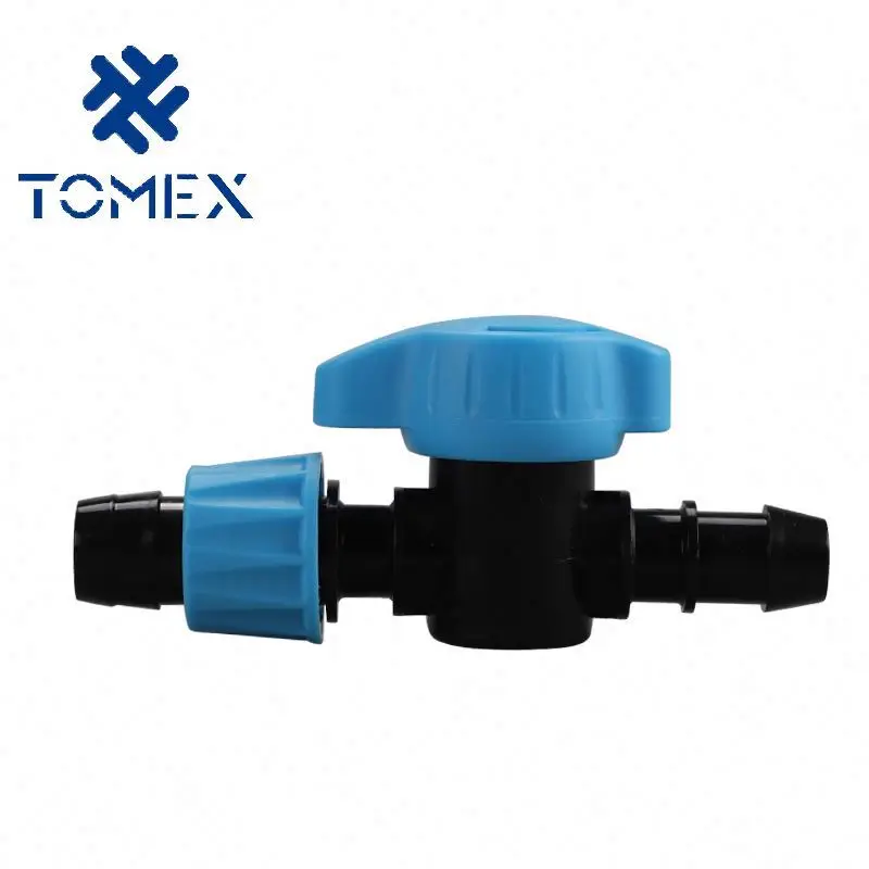 2024 Chinese hot sale 16mm 20mm POM plastic pipe irrigation Mini Valves  for drip tape