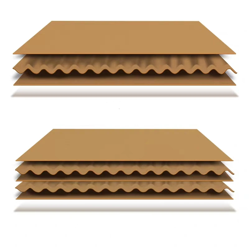 
flute paper raw material feuille cartonique ondul en de carton pour passe partout fanfold corrugated cardboard 