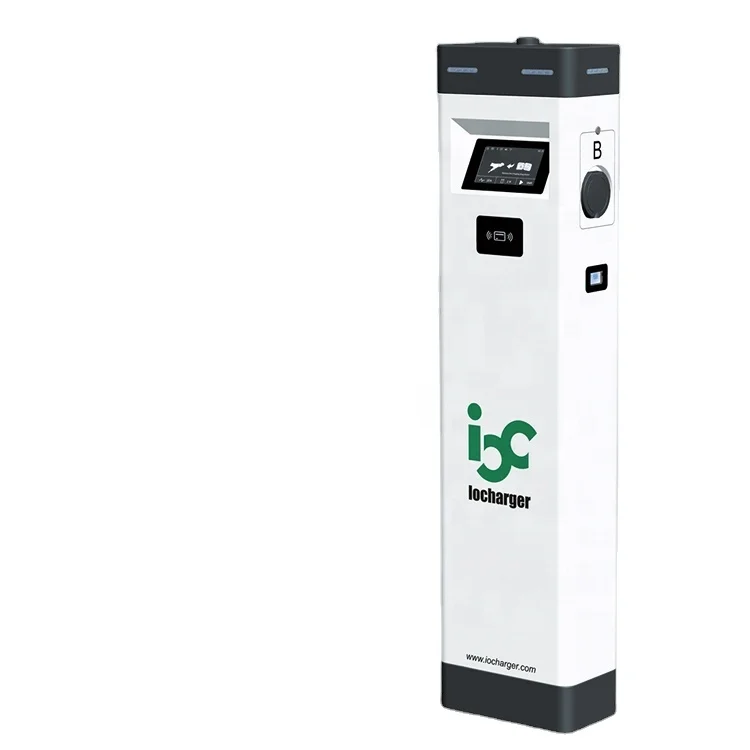 mode3 commercial pedestal 2x7kw ac ev charger OCPP 1.6J with type-2 socket for electric car