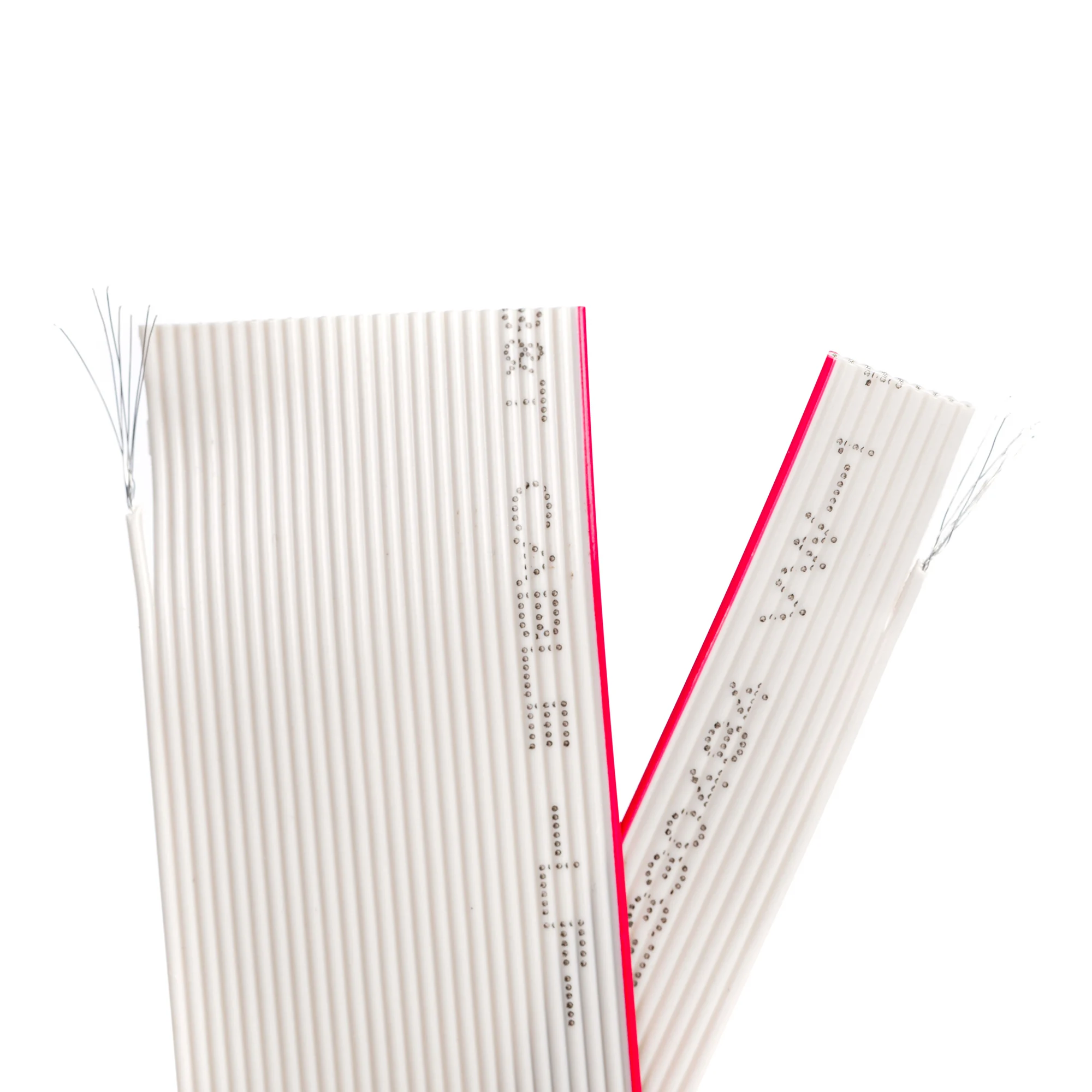 Multi Pin Electrical Flat Wire UL2651 300V 1.27mm 2.54mm Flexible PVC Insulated Grey Flat Cable