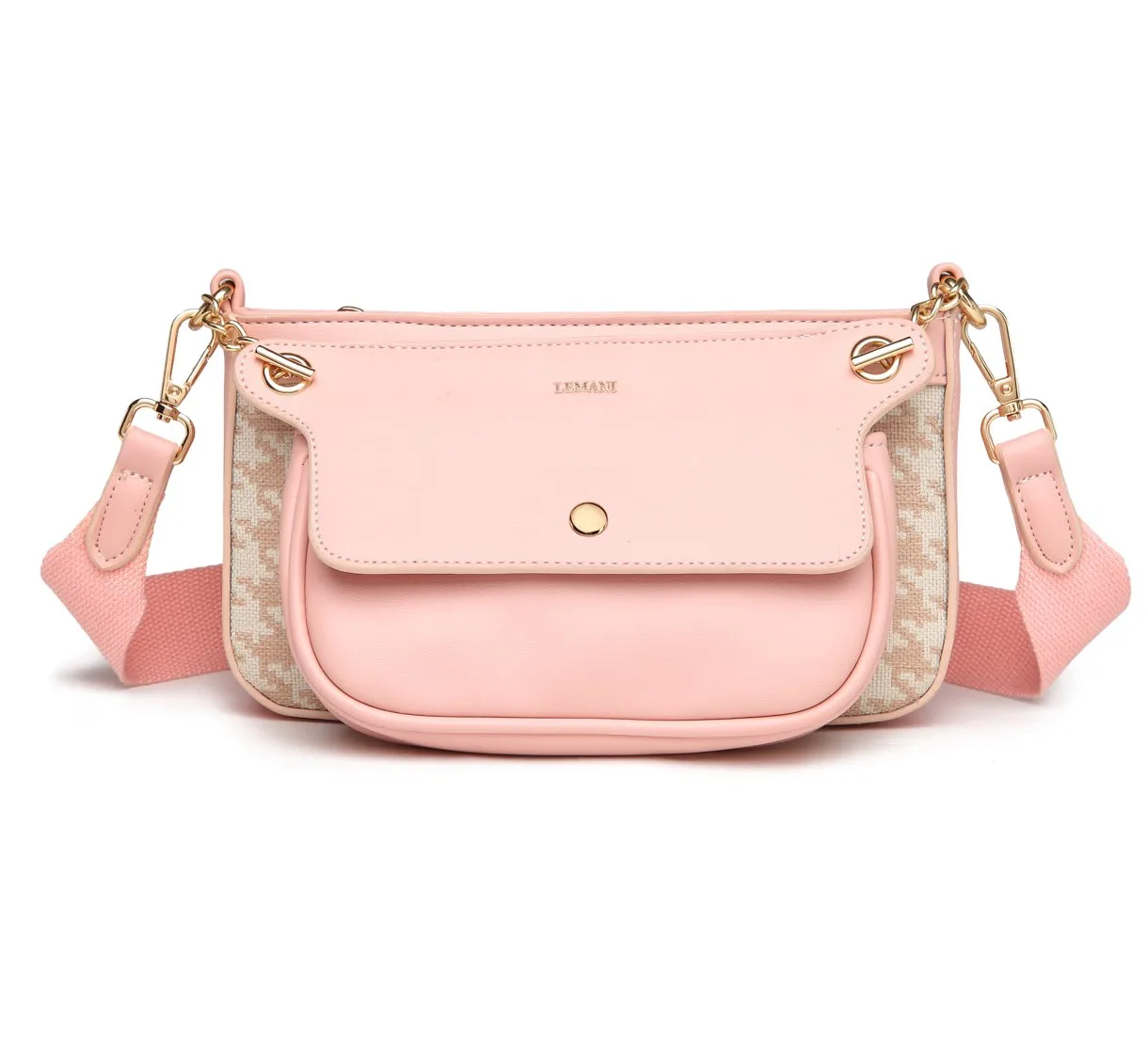 Trendy Chic Zipper pockets Fashion Ladies Weaving Tote Bag PU Leather Handbag for Women