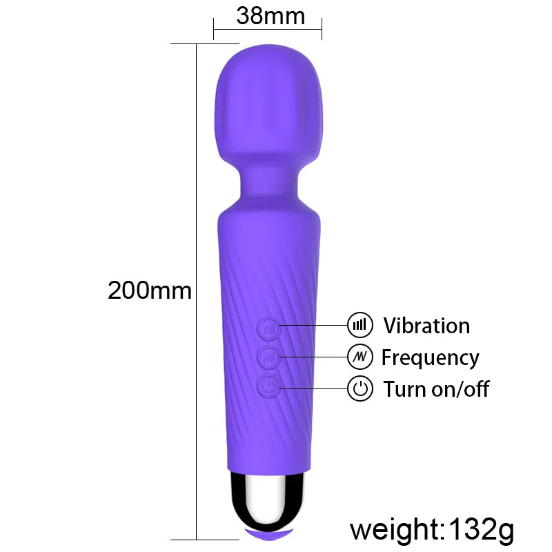 Best Quality Hot Sale Medical Silicone Sex Toy Cordless Wand  Massage Vibrator for Woman