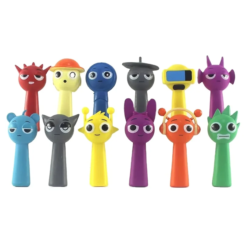 HY2 2025 New Arrival Sprunki PVC Rhythm Box Cute Kawaii Action figure Toy & Anime Doll Accessories Gift for Kids