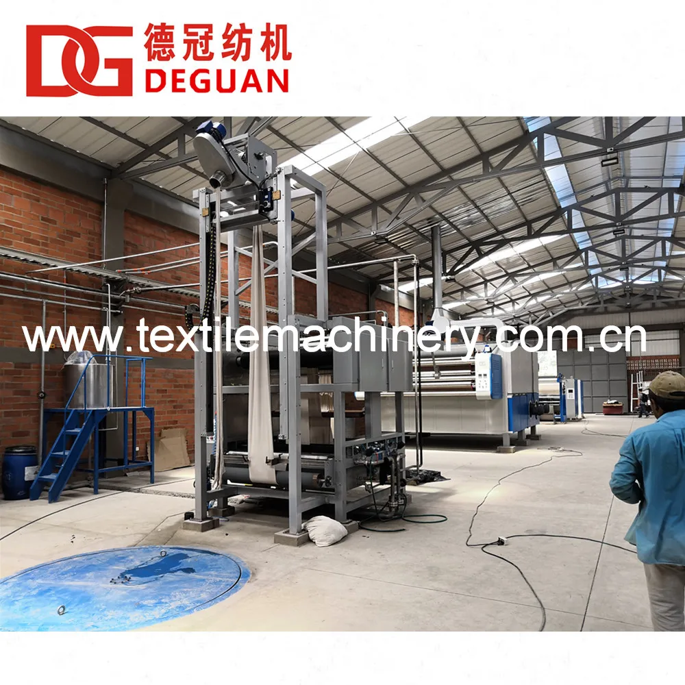 Tubular fabric squeezing machine with detwisting machine in process of DG textile finishing machinery
