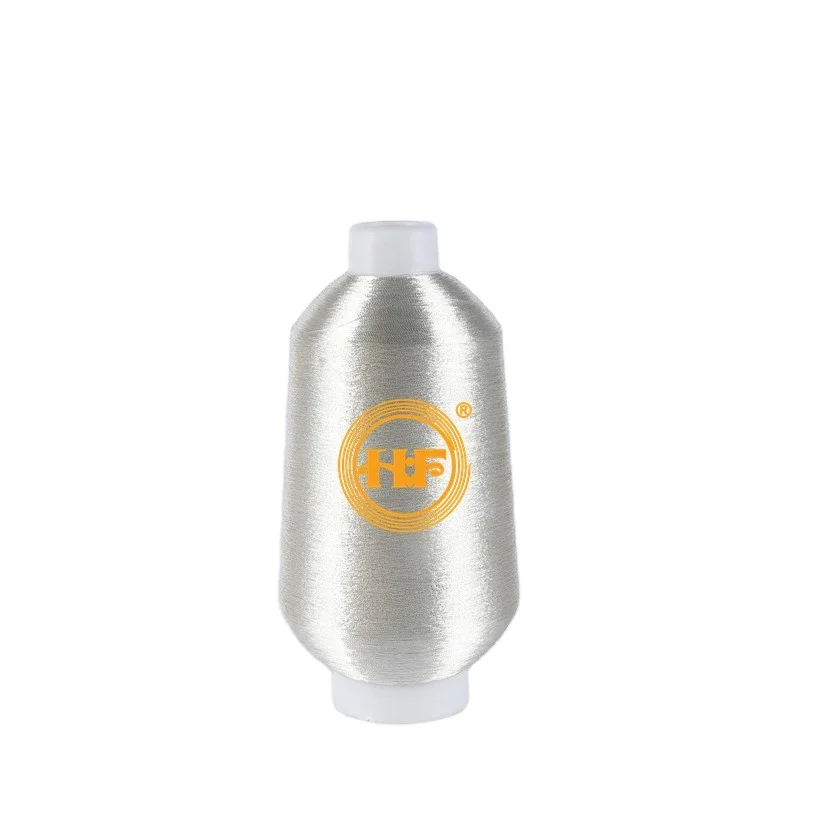 MS type polyester lurex yarn pure silver metallic thread