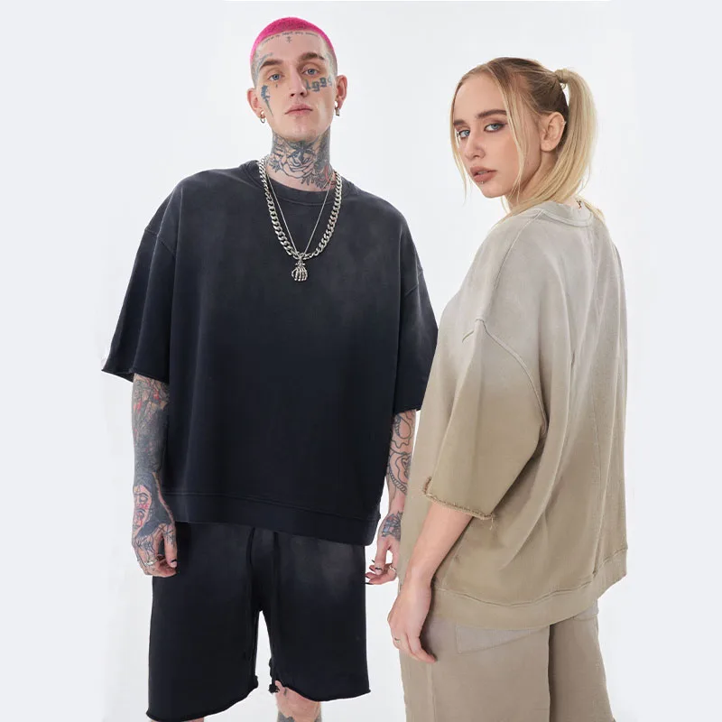 2022  oversize heavy cotton drop shoulder t shirt summer clothing men wholesale mens clothing unbranded vintage t shirt bale