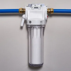 Standard 20 inch clear color 3/4 NPT on the inlet and outlet Water Filter Cartridge Housing with Cape
