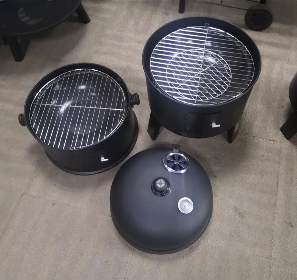 3In1 Bbq Smoker Grill Three Floors Barbecue Brazilian Oven Charcoal Bbq Grill