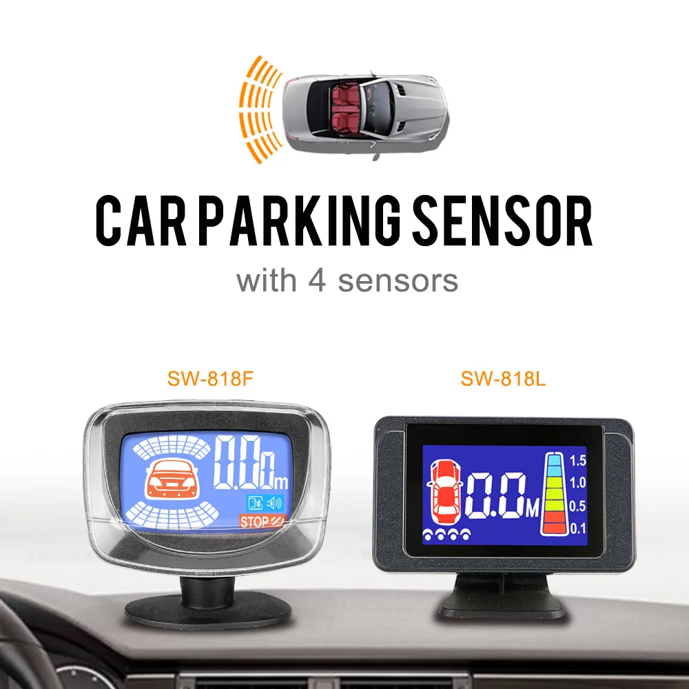Made in china 3.5inch cheap LED LCD electromagnetic parking sensor for car truck