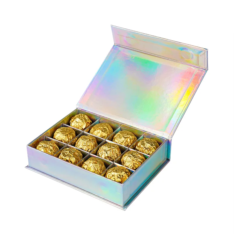Laser Chocolate Rigid Boxes Recyclable Gold Foil Printed Embossing Matt Lamination Vanishing Glossy Lamination UV Coating Food