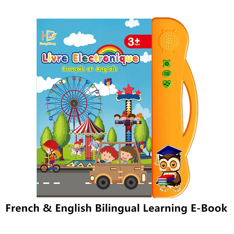 2021 NEW arrival Learning E-books playset toys with paintbrush French and English Bilingual Language