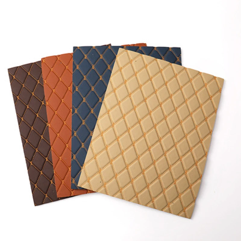 Sponge Diamond Stitch PVC Leather Fabric for Car Seat Covers