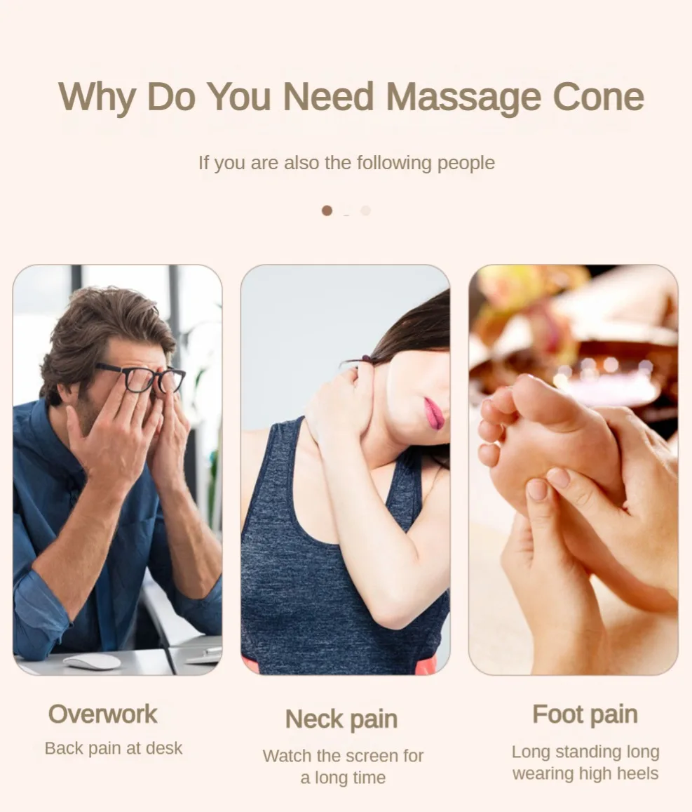 TPE Massage Cone Solid Adsorption Fascia Ball Psoas Thoracic Spine Back Scapula Foot Yoga Muscle Release Massage Ball