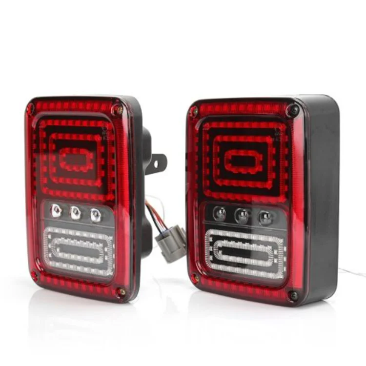 12V 24V USA Plug LED Reverse Turn Signal Running Car Brake Taillight for Jeep