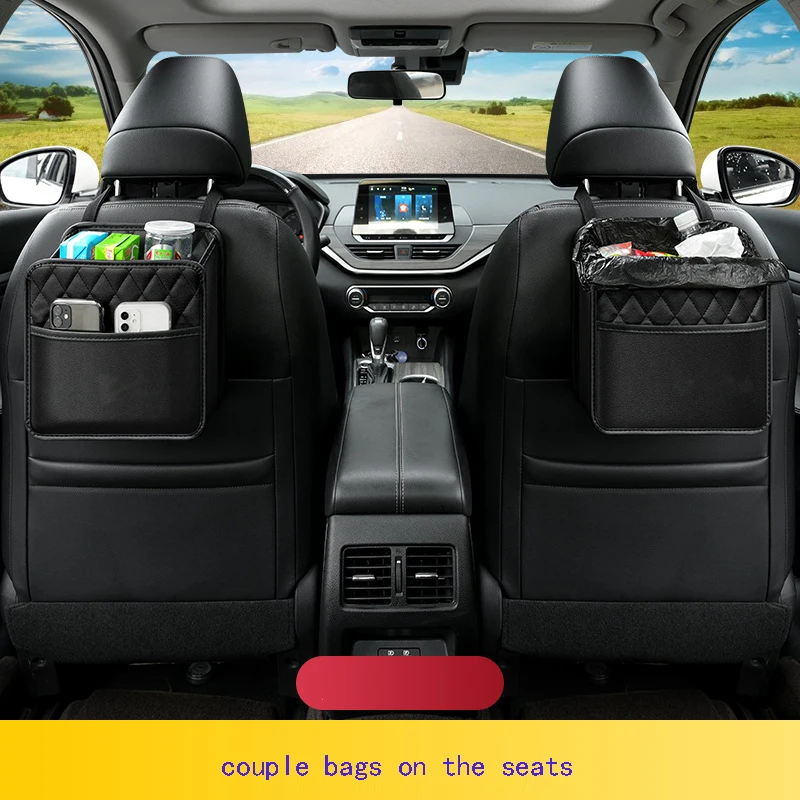 PU Premium Car SeatBack Organizer Travel Accessories Car Seat Back Organizer Seat Protector Kick mats Back seat Protector
