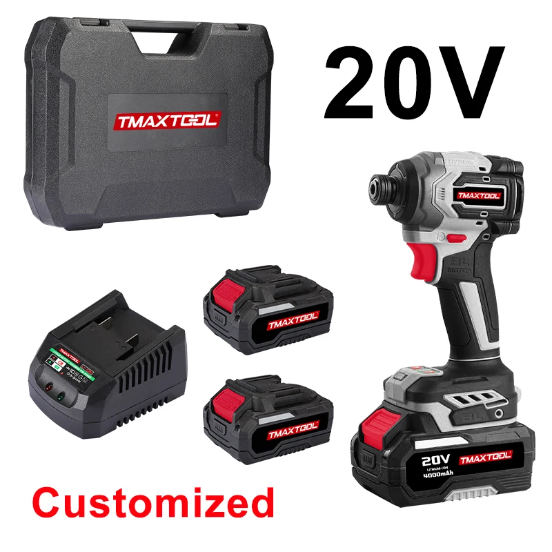 Home Grade 21V Cordless Brushless 230 Torque Impact Drive Drill Electric Rechargeable Handheld Screwdriver