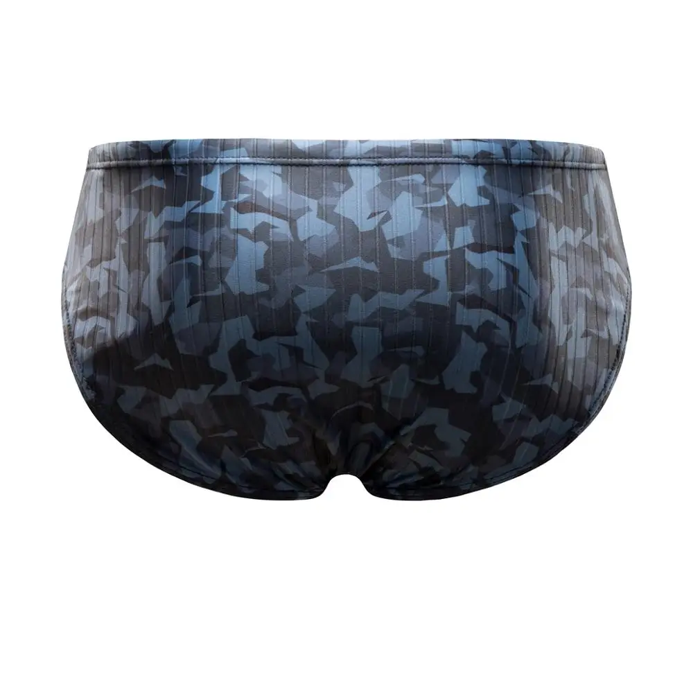 KGKE Mens Sexy Swim Briefs Camo Pattern Bikini Swimsuit for Men
