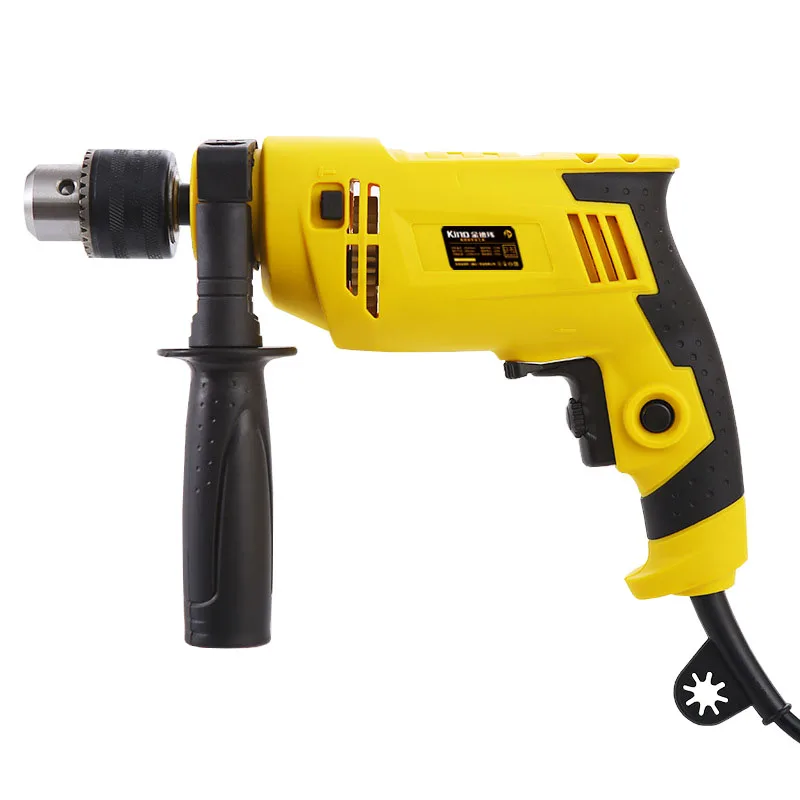 220V Yellow High Torque Industrial Drilling Hole Tools Professional Electric Impact Drill Multifunctional Power Screwdriver
